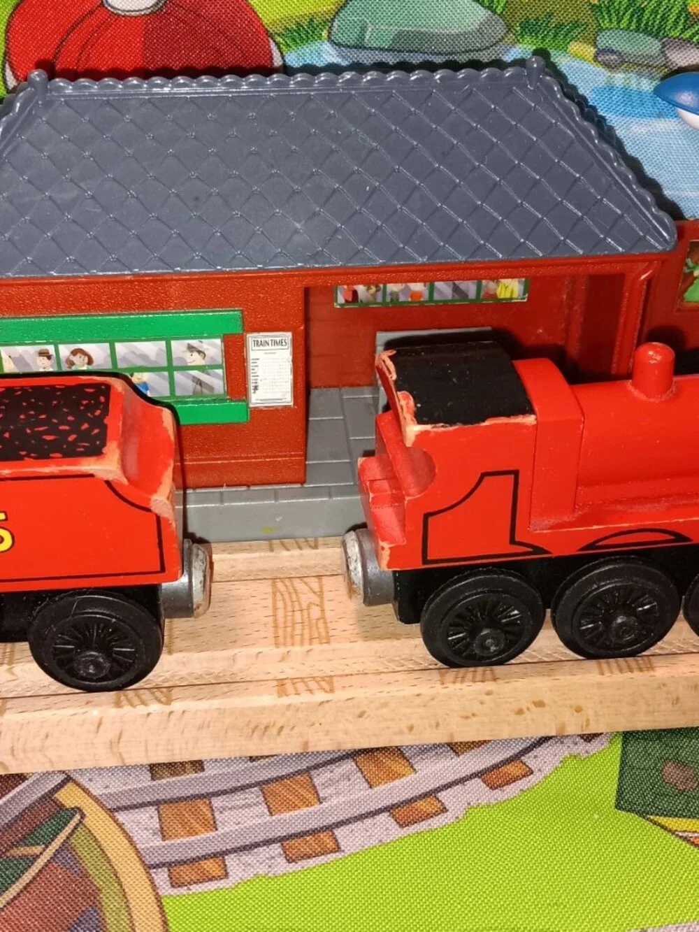 Thomas Wooden Railway Train Track Engine James Flat Magnet Painted Coal Tender